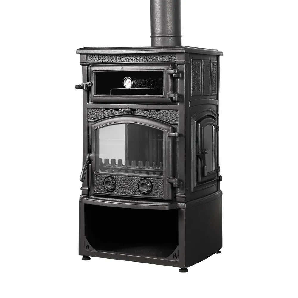3 Glass Wood Burner Cast Iron Stove - CastingFire