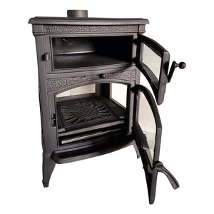 Black Burning Fireplace Wood Stove - CastingFire