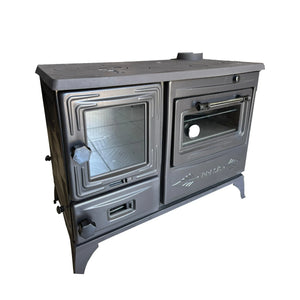 Black Cast Iron Burning Fireplace Wood Stove - CastingFire