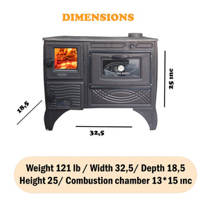Black Cast Iron Stove - CastingFire