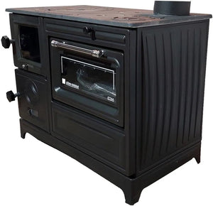 Cast Iron Wood Stove Pipe Set - 3 Straight Pipes + 1 Elbow Pipe - TheCastingFire