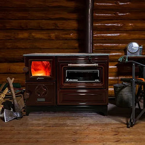 Cast Iron Stove with Oven Brown - CastingFire