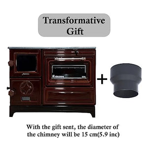 Cast Iron Stove with Oven Brown - CastingFire