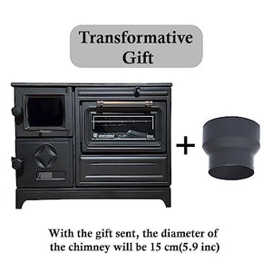 Cast Iron Stove with Oven - Cast Iron Fireplace - CastingFire