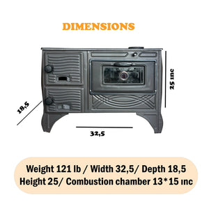 Cast Iron Wood Stove Black Wood Camping Stove - CastingFire