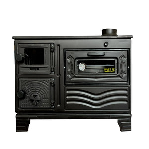 Cast Iron Wood Stove with Oven Black - CastingFire