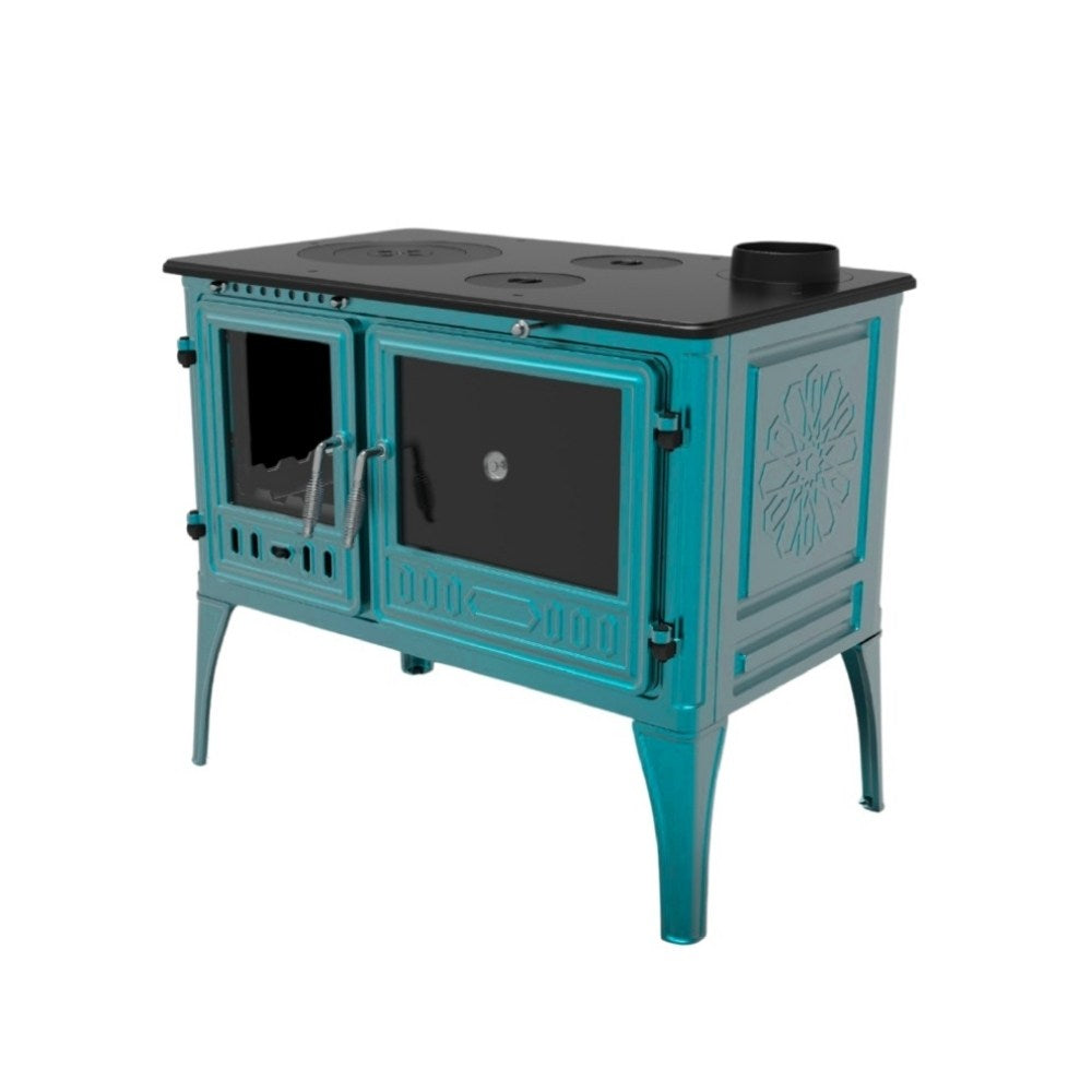 Cast Iron Vintage Stove Blue