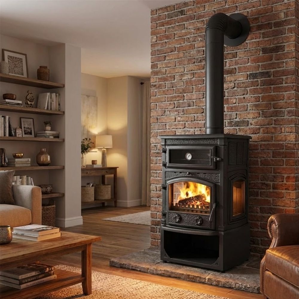 Black Cast Iron Stove