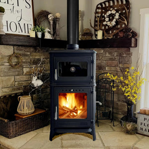 Colorful Cast Iron Wood Stove Pipe Set 3 Straight Pipes + 1 Elbow Pipe - TheCastingFire