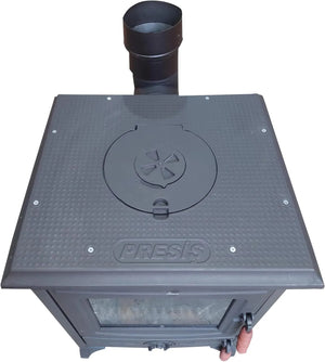 Colorful Cast Iron Wood Stove Pipe Set 3 Straight Pipes + 1 Elbow Pipe - TheCastingFire