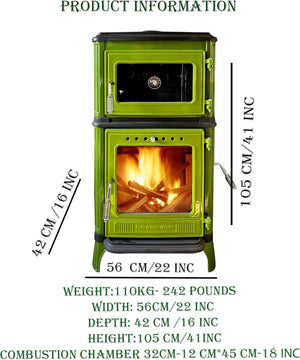 Colorful Cast Iron Wood Stove Pipe Set 3 Straight Pipes + 1 Elbow Pipe - TheCastingFire