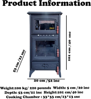 Colorful Cast Iron Wood Stove Pipe Set 3 Straight Pipes + 1 Elbow Pipe - TheCastingFire