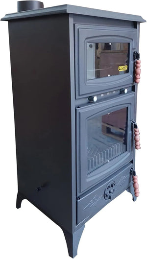 Colorful Cast Iron Wood Stove Pipe Set 3 Straight Pipes + 1 Elbow Pipe - TheCastingFire