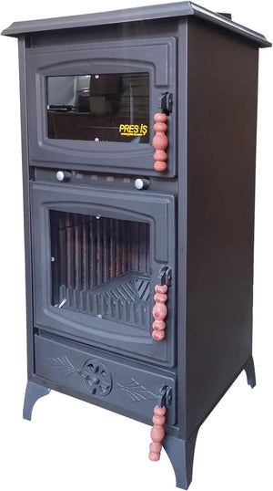 Colorful Cast Iron Wood Stove Pipe Set 3 Straight Pipes + 1 Elbow Pipe - TheCastingFire