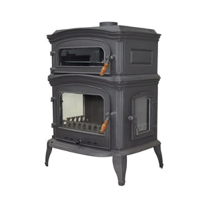 Glass Cast Iron Stove with Side Cover - CastingFire