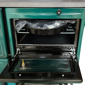 Green Cast Iron Wood Stove - TheCastingFire