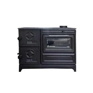 Grey Cast Iron Stove with Oven - Casting Fire