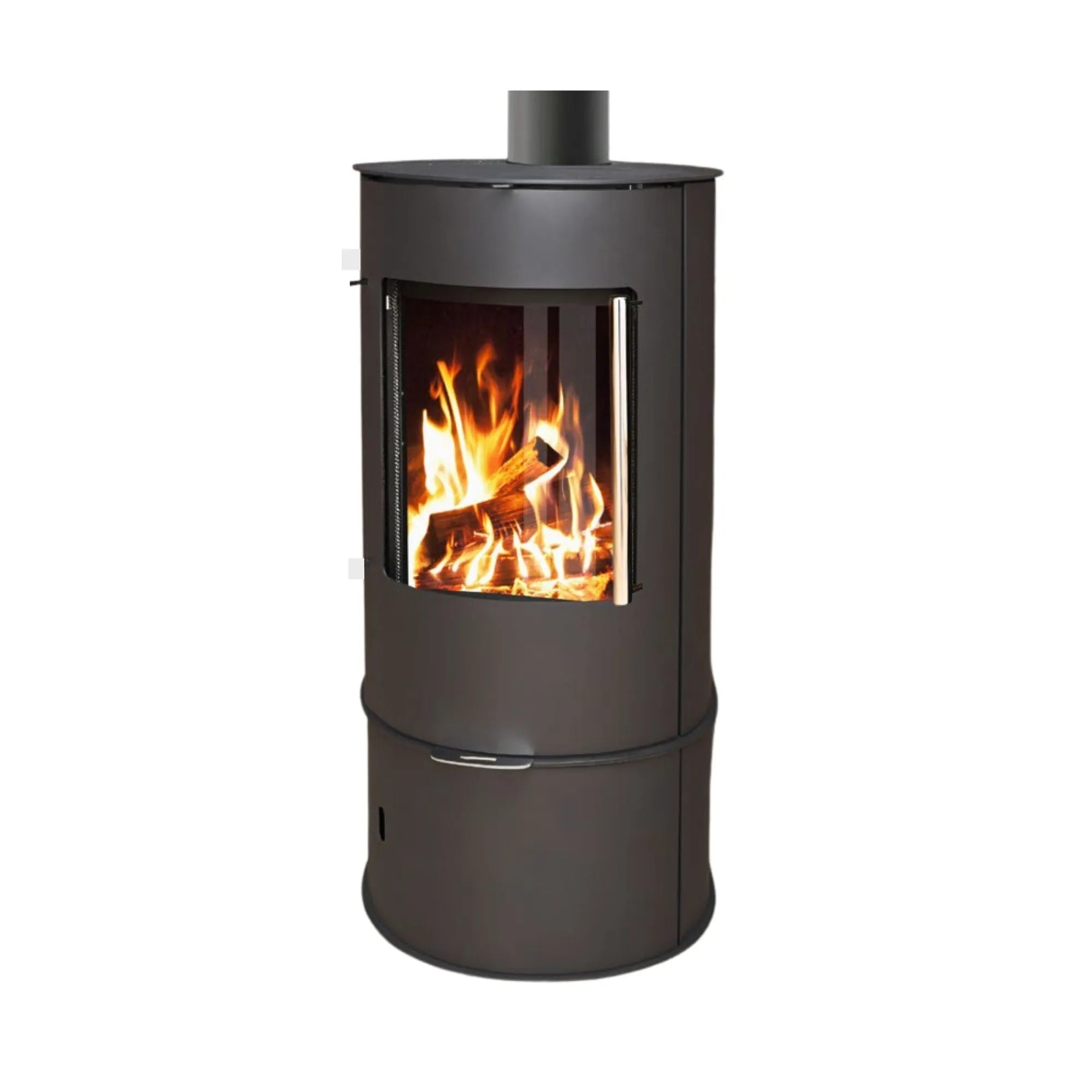 Modern Cylindrical Wood Burning Stove - Nominal Heat Power: 8.84 kw - TheCastingFire