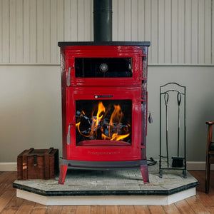 Red Cast Iron Stove - TheCastingFire