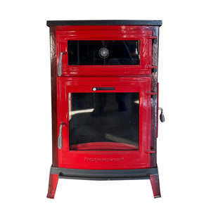 Red Cast Iron Stove - TheCastingFire