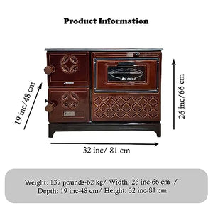 Tiny House Stove Cabin Stove (Brown Cast Iron Stove) - Casting Fire