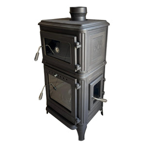 Vertical Cast Iron Stove Black - TheCastingFire