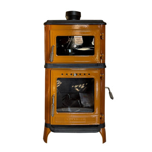 Vertical Cast Iron Stove Yellow - TheCastingFire