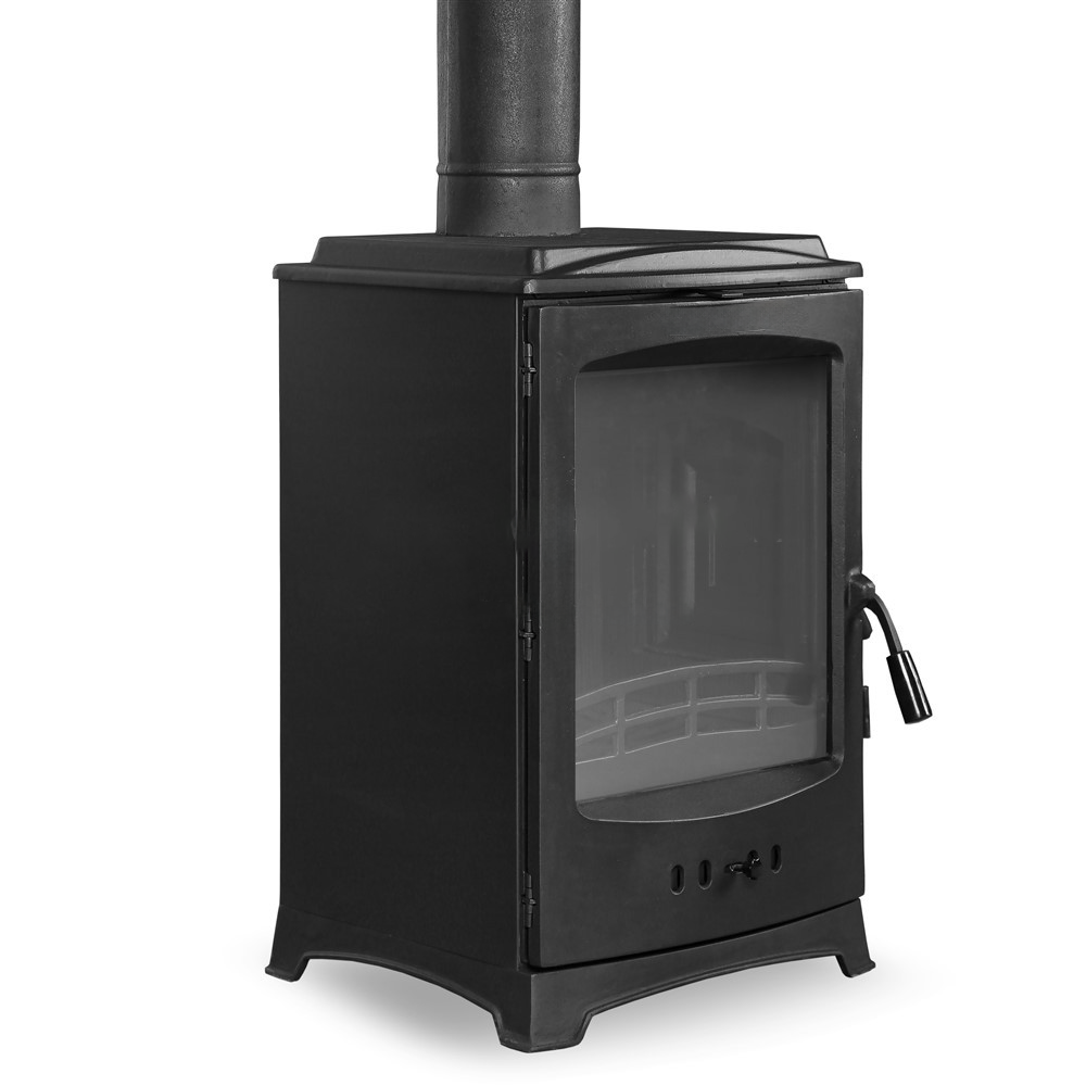 Burning Fireplace Wood Stove Cooker Stove