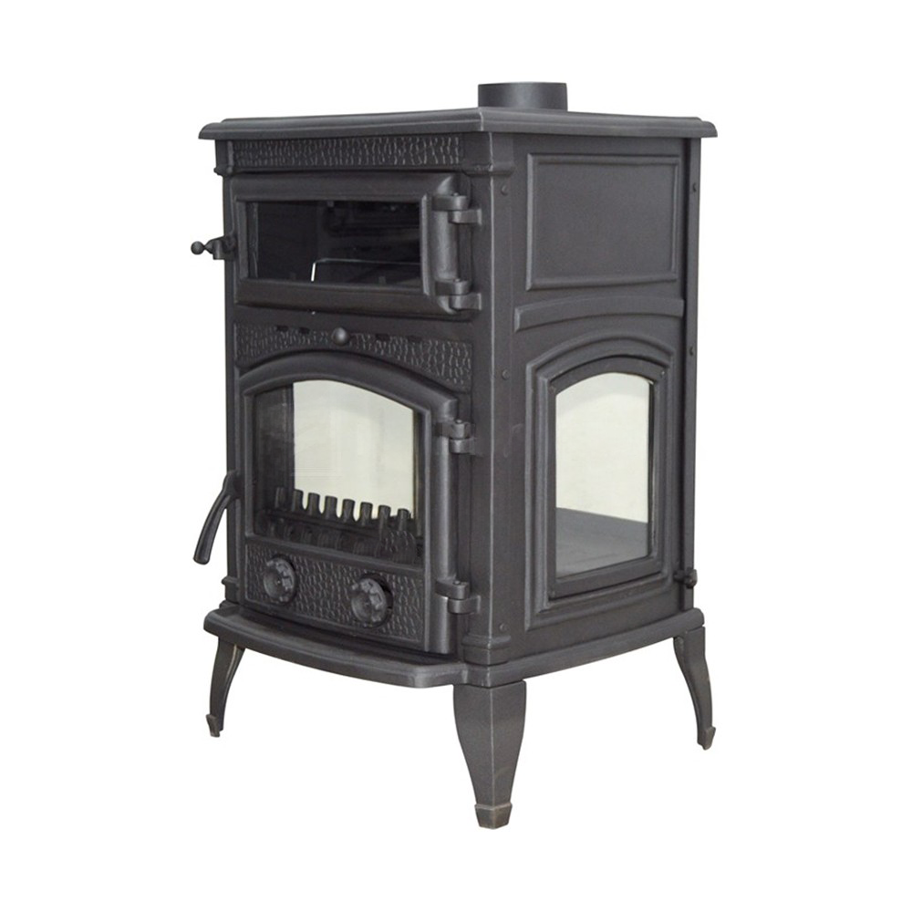 Black Burning Fireplace Wood Stove