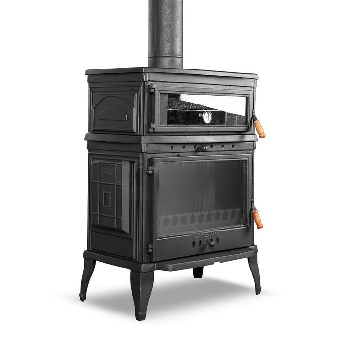 Retro Cast Iron Stove with Vertical Oven