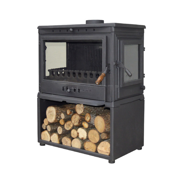 Burning Fireplace Wood Stove