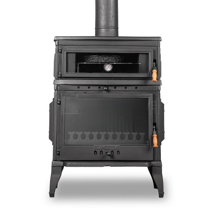 Cast Iron Stove with Retro Vertical Oven