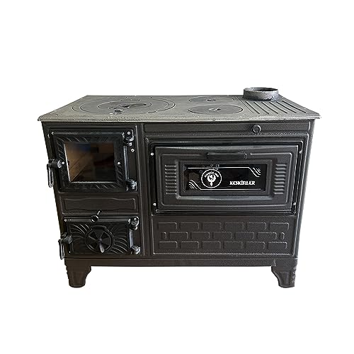 Black Cast Iron Stove with Oven