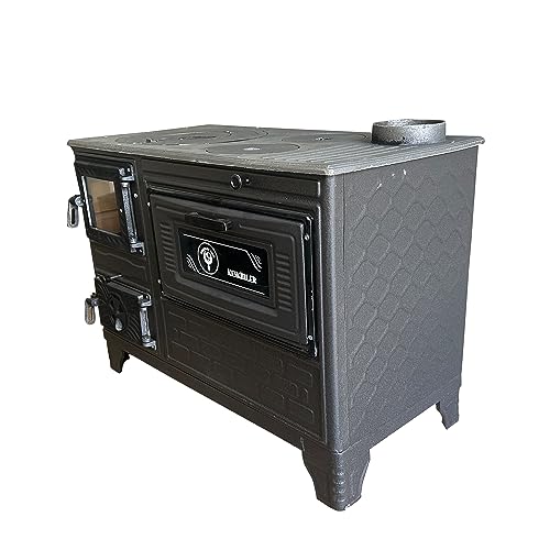 Black Cast Iron Stove with Oven