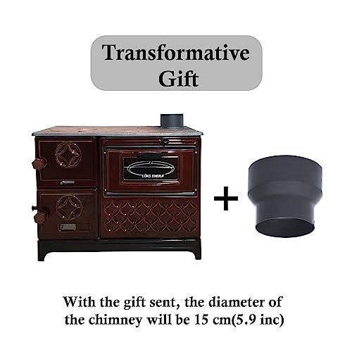 Tiny House Stove Cabin Stove (Brown Cast Iron Stove)