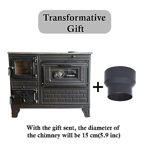 Black Cast Iron Stove with Oven