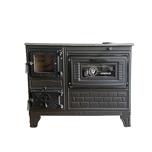 Black Cast Iron Stove with Oven