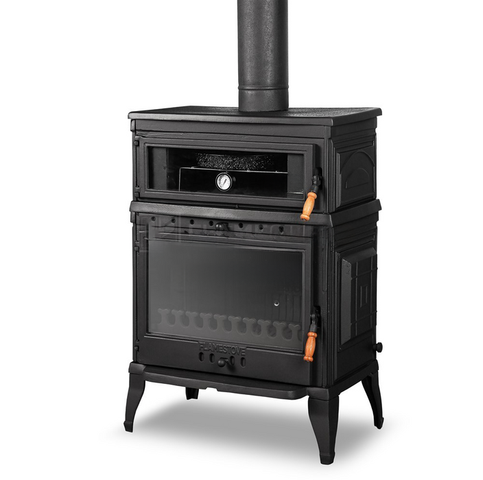 Cast Iron Stove with Retro Vertical Oven