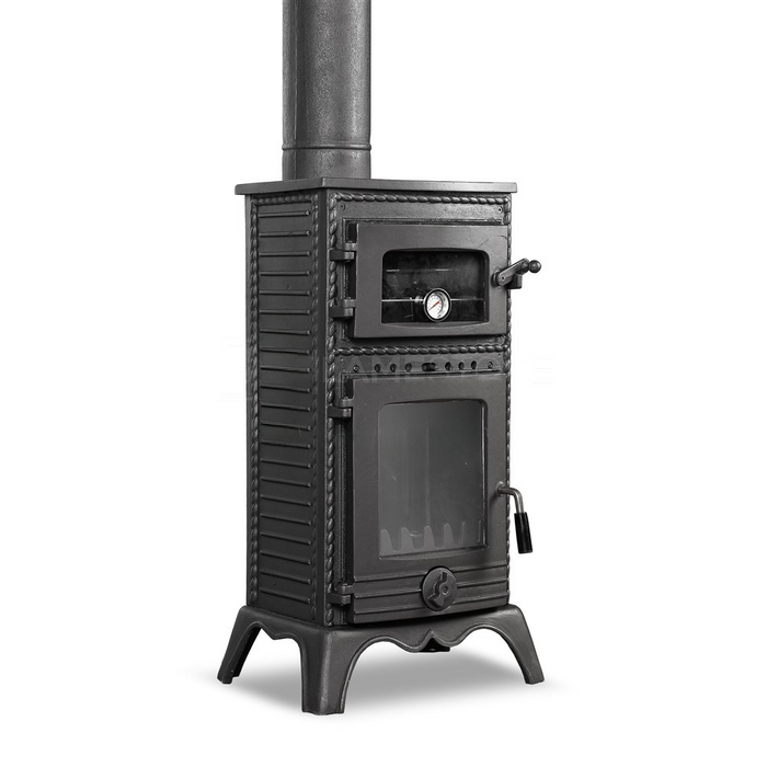 Black Cast Iron Lux Retro Stove