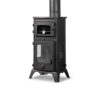 Lux Retro Black Cast Iron Stove - CastingFire