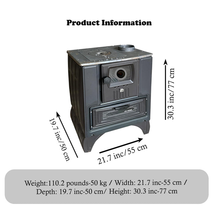 Small Cast Iron Stove with Oven