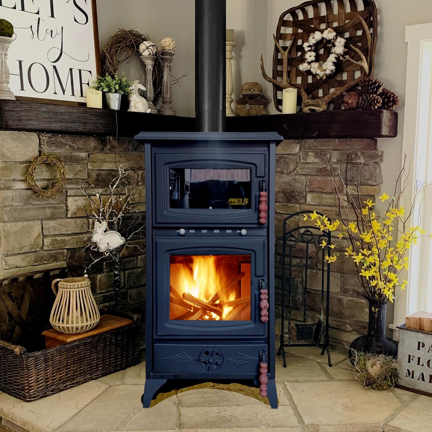 Cast Iron Wood Stove Pipe Set