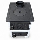 Portable White Wood-Burning Stove Without a Flue – Compact Cabin & Camping Cookstove White