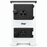 Portable White Wood-Burning Stove Without a Flue – Compact Cabin & Camping Cookstove White