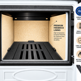 Portable White Wood-Burning Stove Without a Flue – Compact Cabin & Camping Cookstove White
