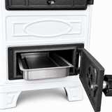 Portable White Wood-Burning Stove Without a Flue – Compact Cabin & Camping Cookstove White