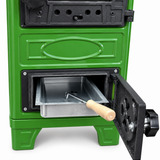 Portable White Wood-Burning Stove Without a Flue – Compact Cabin & Camping Cookstove Green
