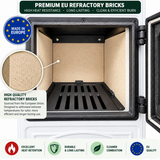 Portable White Wood-Burning Stove Without a Flue – Compact Cabin & Camping Cookstove Green