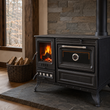 Cast Iron Burning Fireplace Wood Stove  Anatolian Black