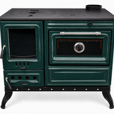 Green Cast Iron Burning Fireplace Wood Stove Anatolian Green